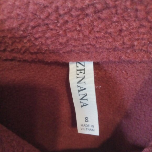 Zenana- burgundy fleece size S - Picture 5 of 5